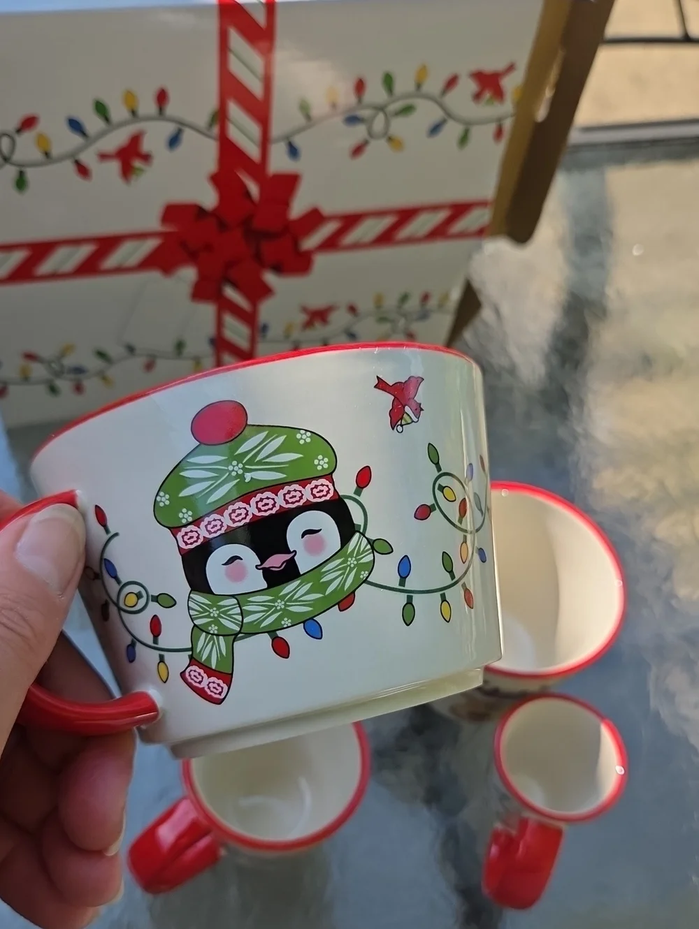 Temp-tations by Tara Christmas Character Mug Set of 4 Gift Box Santa Snowman New